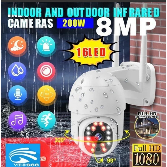Ip Cam Cctv Outdoor 8Mp Yoosee Wifi Kamera Ip Ptz Spped Dome Yoosee