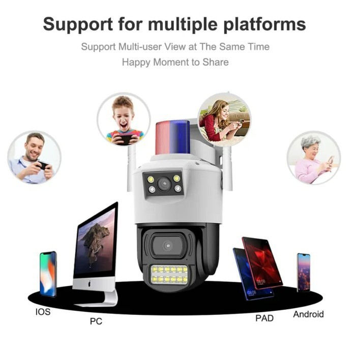 New Ip Camera Outdoor V380 Pro Doble Lens 8Mp ( Support Onvif )