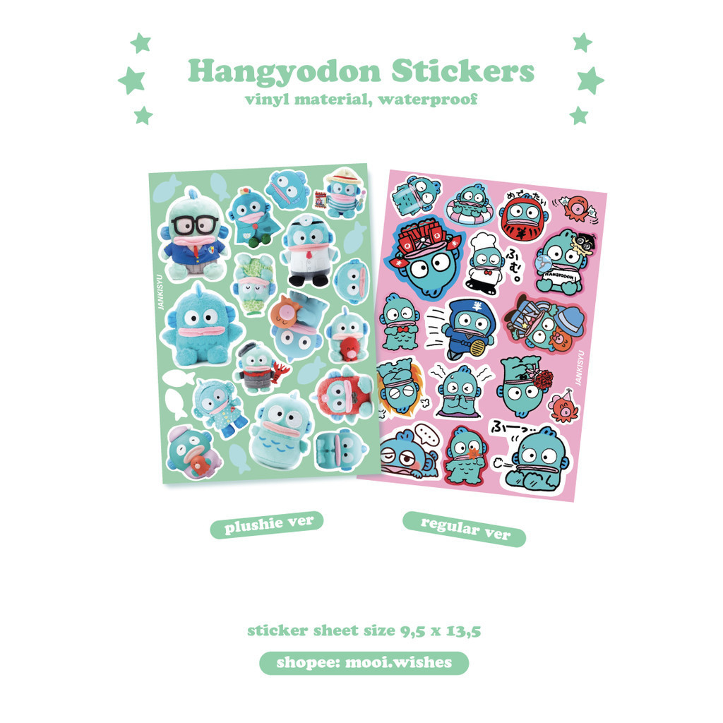 

Sticker Hangyodon Sheet Deco Handphone Laptop Journaling Penpal