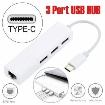 Kabel Konektor USB Type C To Ke Lan Adapter Converter RJ45 Ethernet