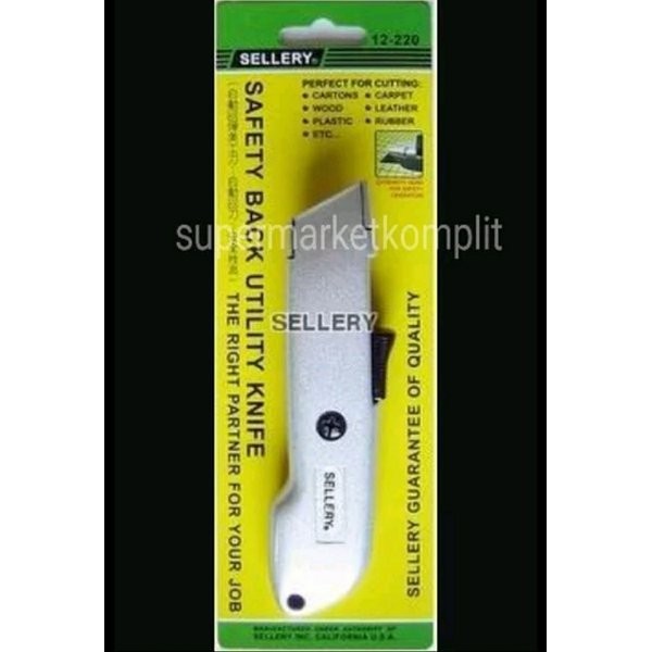 

Safety Back Utility Knife Pisau Cutter Sellery Kualitas Usa Type 12 220 Serbaguna Memotong Bahan