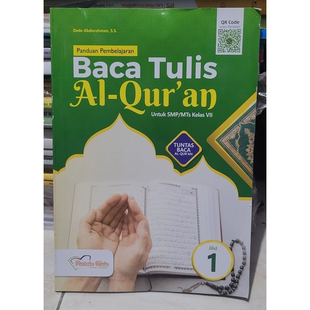 BUKU BEKAS BACA TULIS AL-QUR'AN KELAS 1 SMP PUSTAKA MULIA