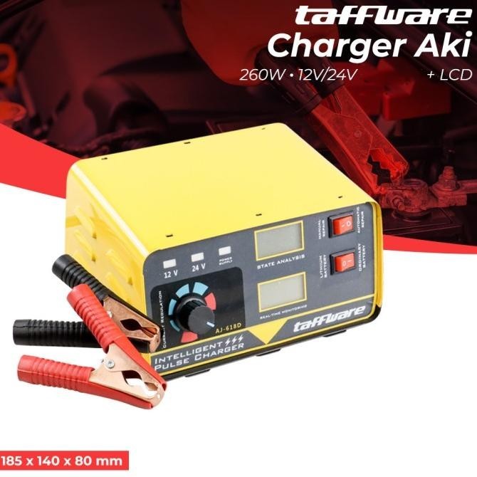 Charger Aki Taffware Intelligent Pulse with LCD Display- AJ-618D
