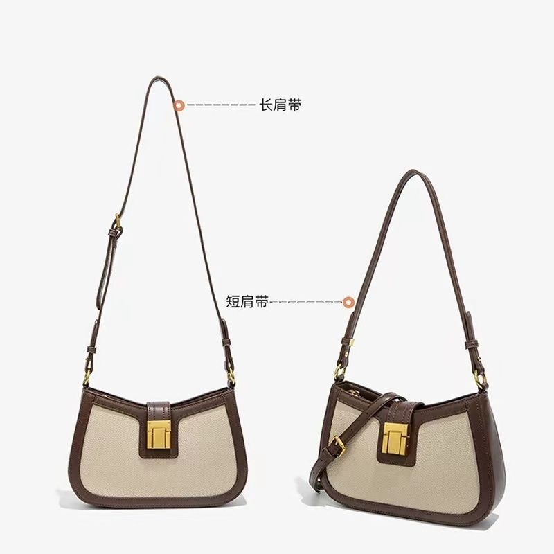 Tas Selempang Gaya Luar Negeri Kecil Wanita, Tas Kurir Bahu Serbaguna Kecil Modis