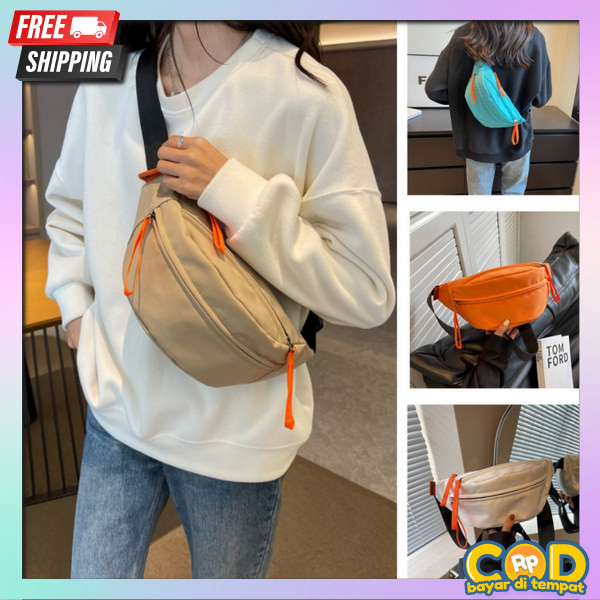 Tas Pinggang Wanita Kekinian Waistbaf Cwek Import Waist Bag Ts Dada Fashion Korean Style Tas Anak Ku