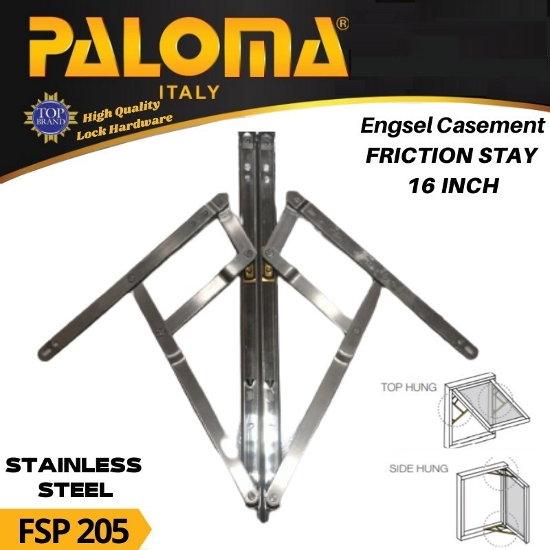 FSP 205 STAINLES ENGSEL PALOMA CASEMENT ENGSEL JENDELA ENGSEL 16"