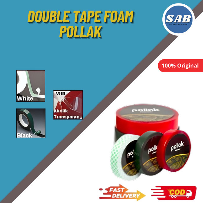 

Double Tape Busa 24mm X 5M Double Tape Foam Pollak Kualitas Setara 3M