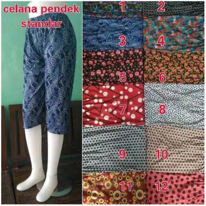 MVq (Live 3) Celamis Pendek Motif Los Standar Wanita Leggings Pendek Daleman Gamis Wanita Dewasa
