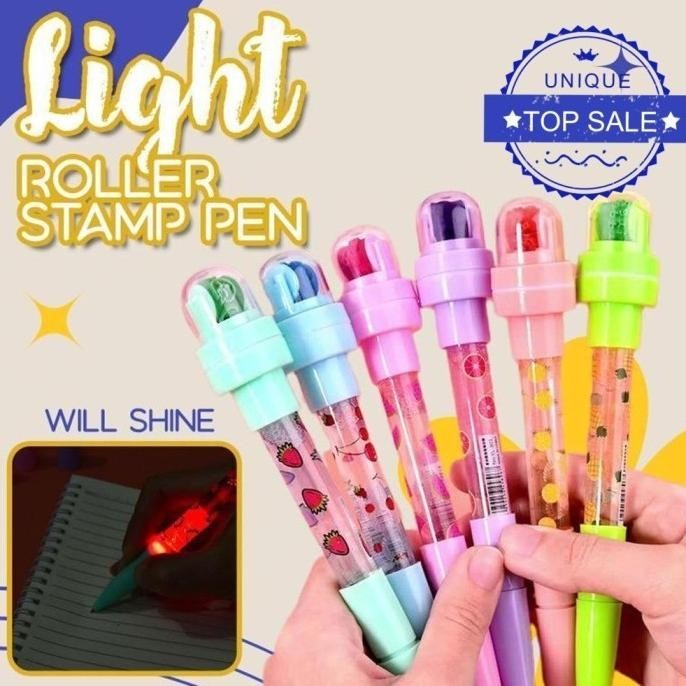 5in1 Pulpen / Bolpoin Ajaib Multifungsi Dengan Lampu + Segel Bubble