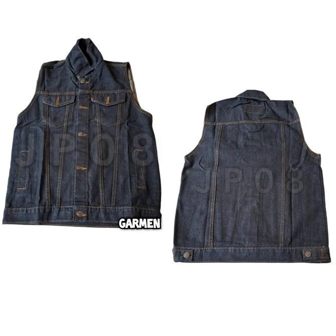 Rompi Jeans Jumbo XXL XXXL XXXXL 5XL 6XL Jaket Vest Pria Denim Bigsize