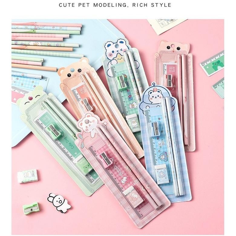 

Grosir 30Pcs Set Alat Tulis 5In1 Paket Alat Tulis Anak Pensil Penggaris Lioshopping Hapusan Hadiah Lomba Souvenir Natal Christmas Tahun Baru
