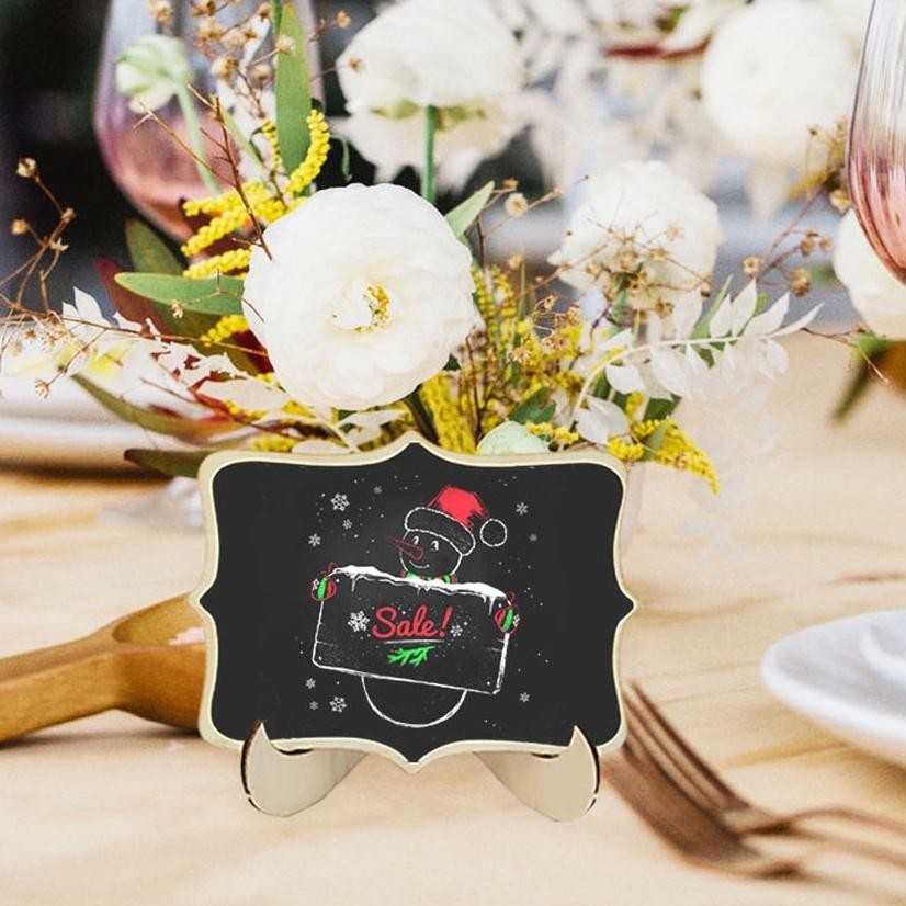 

df-8 SET 10PCS Papan Tulis Kapur Kecil / Mini Chalkboard / Papan Kapur Menu Cafe / Papan RESERVED Hemat
