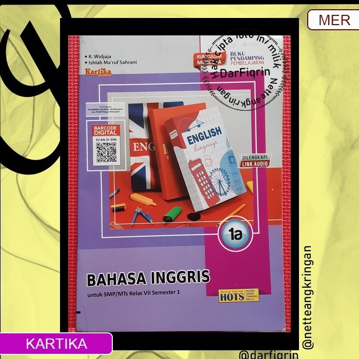 LKS Bahasa Inggris Kelas 7 8 Semester 1 SMP/MTs KURMER Kurikulum Merdeka-Kartika-HOTS-Widjaya-Ishlah