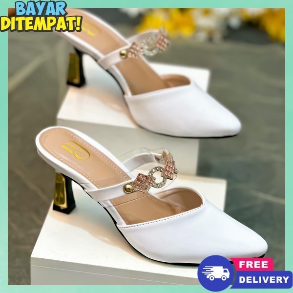 Sandal Kondangan Highils Sendal Tebaru Hak Tahu Wanita Sandals Model Terbaru 2024 Highheels Perempua