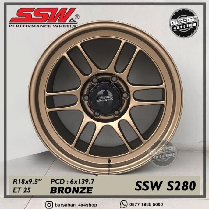 Velg SSW S280 ORIGINAL Thailand Gun Metal R18 RPF1 Fortuner Pajero