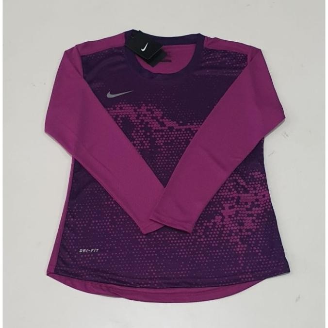 Terbaru NIKE - Baju Senam Lengan Panjang Wanita Lari Gym Kaos Olahraga