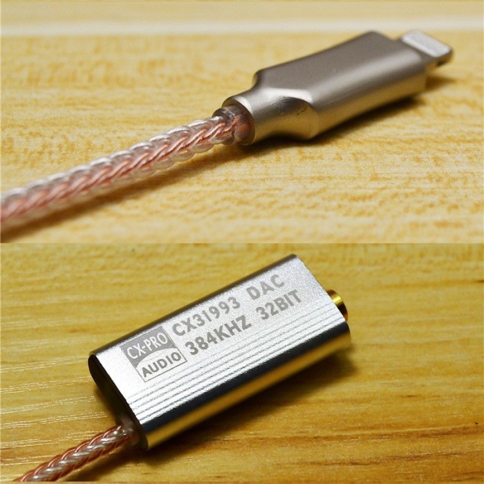 Premium Converter Lightning To 3.5Mm Jack Audio Dac Adapter Iphone