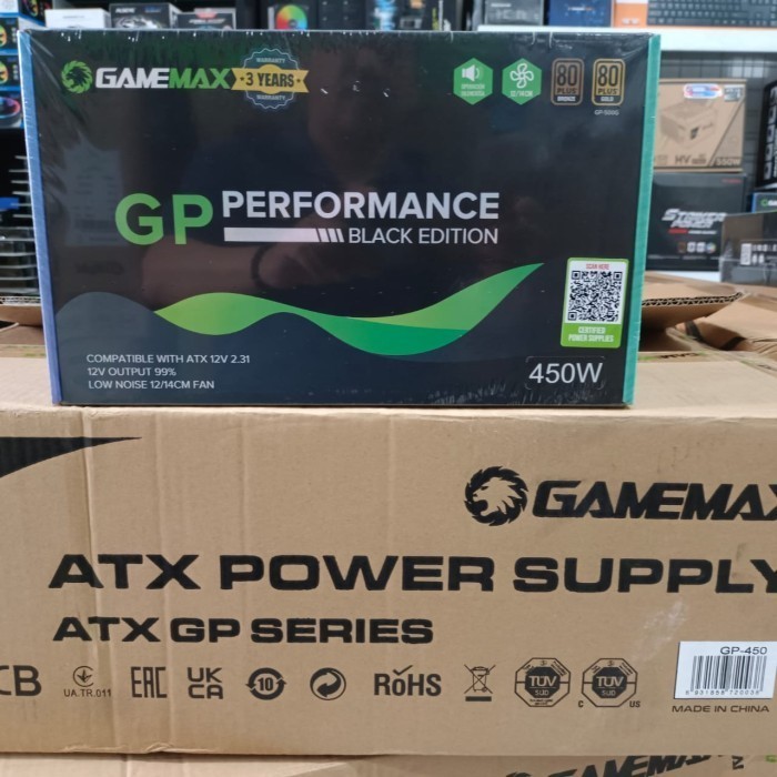 Gamemax Gp450 Psu 450Watt 80+ Bronze / Gp-450 Power Supply 450W