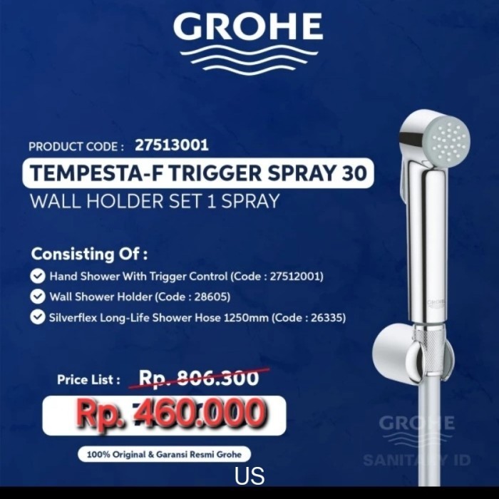 Grohe 27513001 Tempesta-F Jet Shower Crome