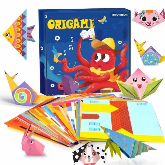 

DIY Origami Motif Set Box Kertas Lipat dengan pola isi 108pcs