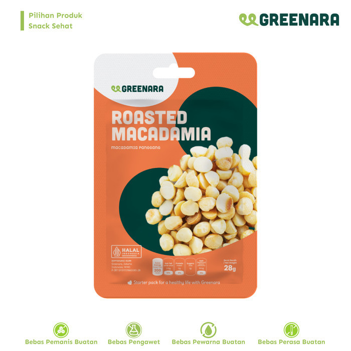 

Andan Greenara One Serving Roasted Macadamia 28G / Kacang Macadamia
