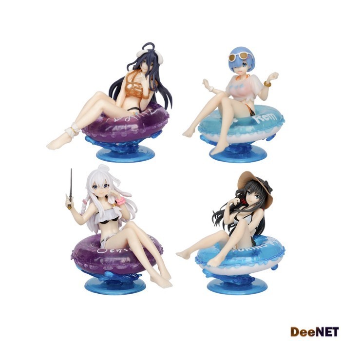 Elaina Rem Albedo Yukino summer swim ring action figure 10cm PVC