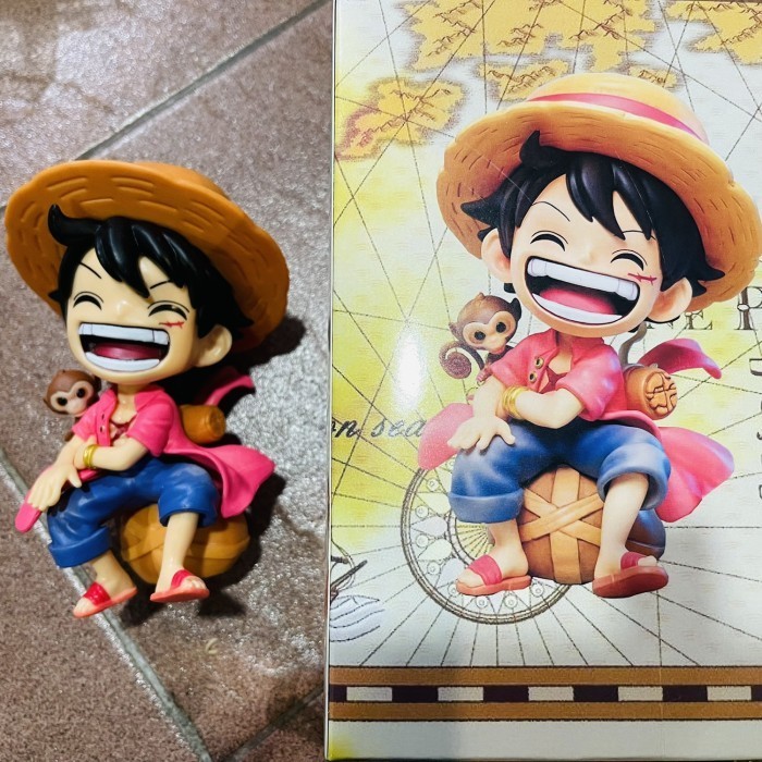 action figure one piece cute luffy duduk box