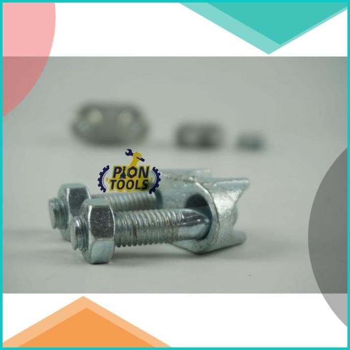 Klem seling 10mm (3/8") Steel Wire clip Klem kawat seling Kuku macan 1
