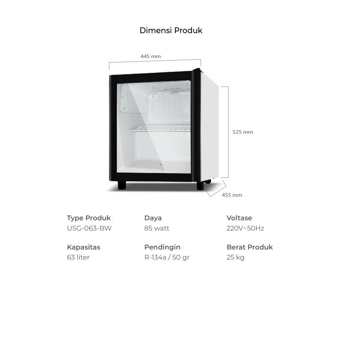 Maspion Lemari Pendingin Showcase Usg-063