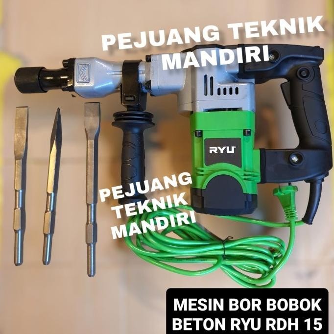 Mesin Bor Bobok Tembok Beton Ryu Rdh 15 / Demolition Hammer Ryu Rdh15