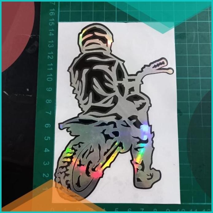 Sticker cutting motor cross logo sticker cutting motor cross variasi 1