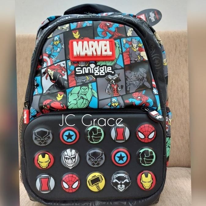 Smiggle Marvel Classic Backpack Tas Sekolah Smiggle Marvel Avengers