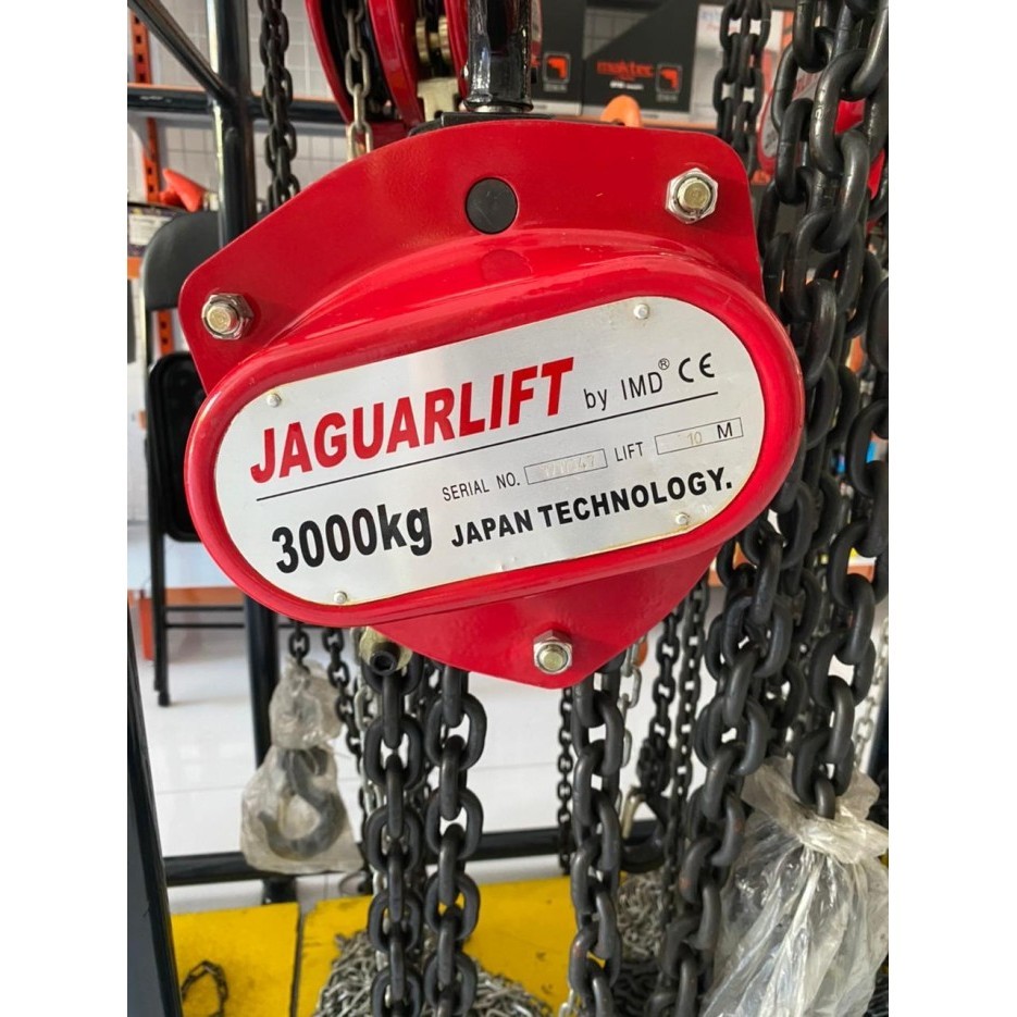 Chain Block Jaguarlift 3 Ton x 5 Meter / Takel Katrol Kerekan - Toko GBU