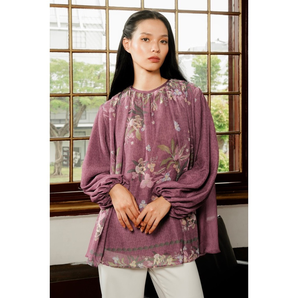 Benang Jarum - Reverie Sheer Blouse - Tea Rose