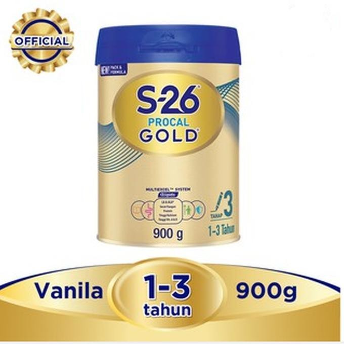 

S26 PROCAL GOLD 3 900GR SUSU FORMULA ANAK USIA 1-3 TAHUN S-26 KALENG LA