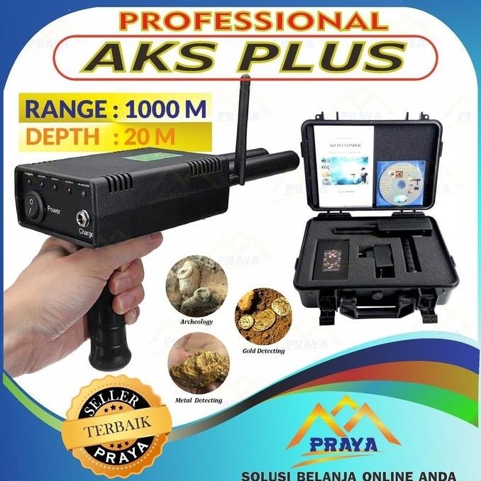Aks Plus Professional Metal Detector Detektor Logam Emas Perak Tembaga