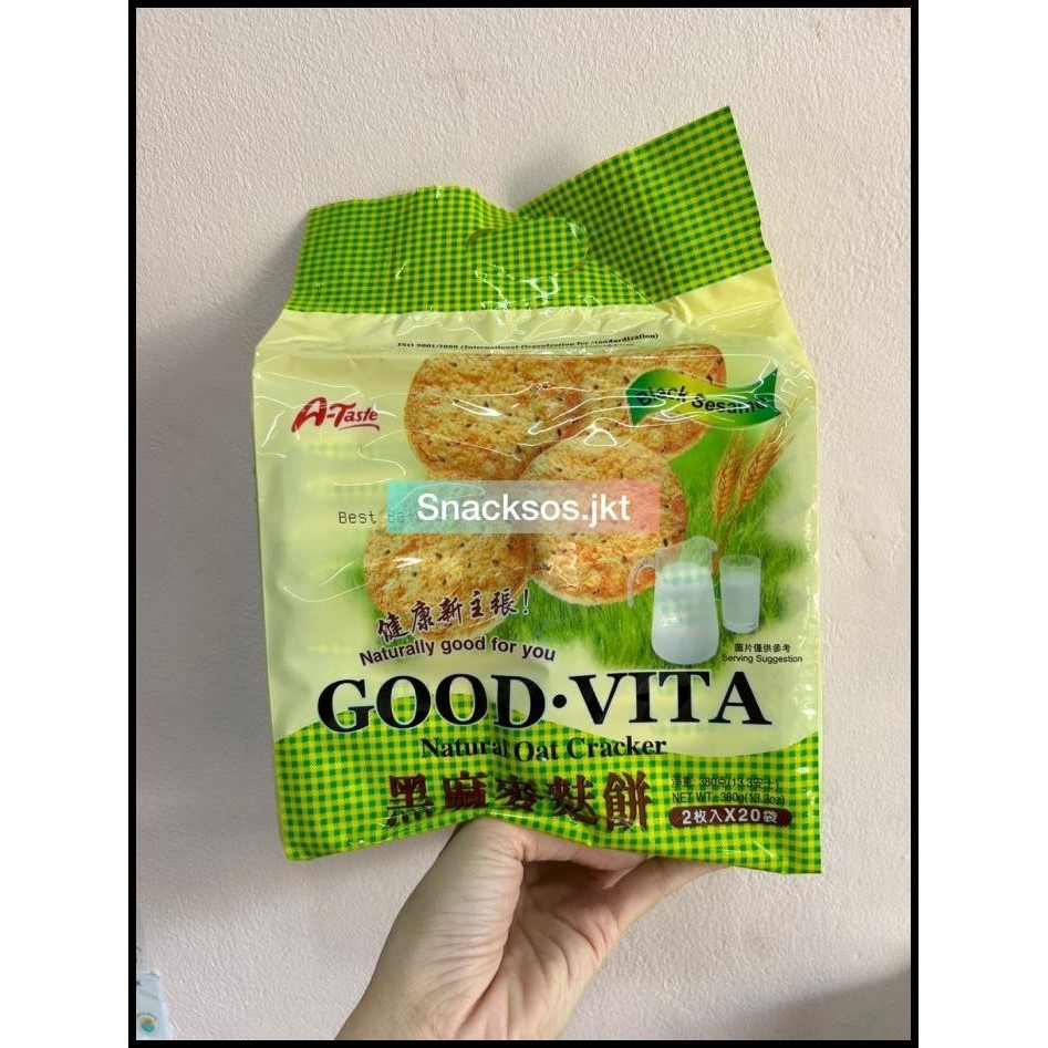 

A Taste Good Vita Natural Oat Cracker Original/ Black Sesame /No Sugar