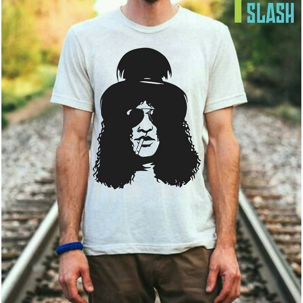 Kaos T Shirt Pria Distro Slash Gitaris Gun N Roses