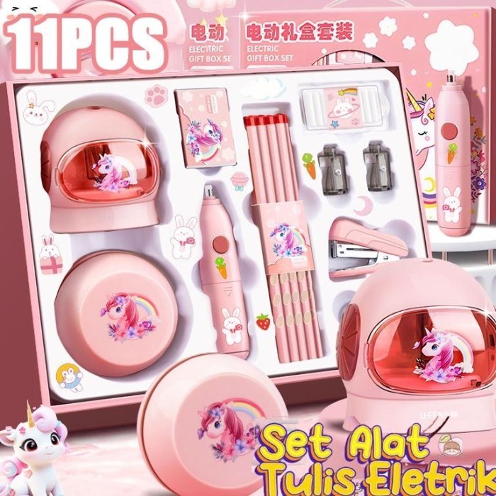 

Set Alat Tulis Elektronik / Rautan Sil Vakum Ghapus, Rautan