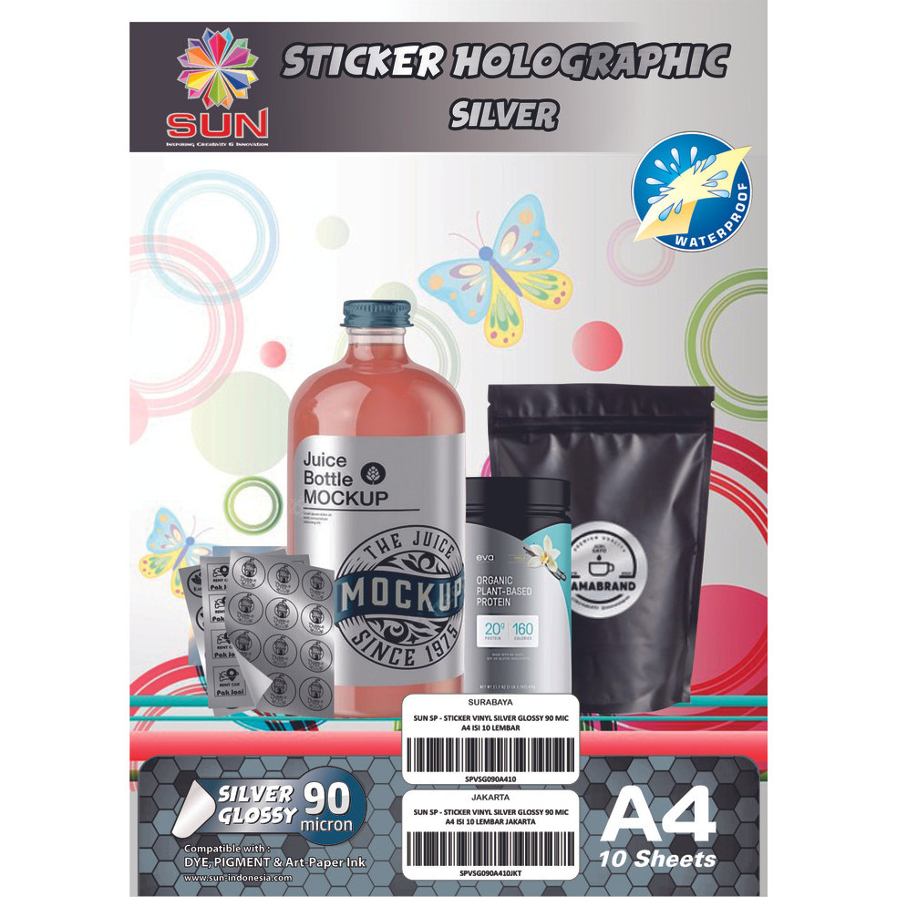 

Kertas Sticker - SUN Kertas Sticker Vinyl Inkjet A4