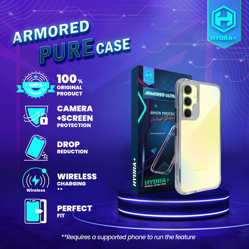 HYDRA+ Samsung A55 Armored Clear Case - Casing Hardcase