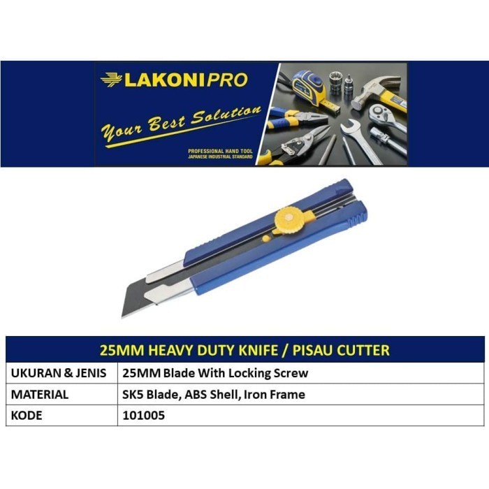 

{{{{}}] 25MM HEAVY DUTY KNIFE / PISAU CUTTER 25 MM LAKONI