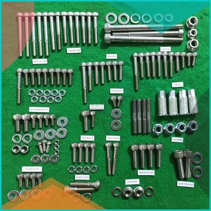 baut blok mesin RX king fullset stainless asli anti karat 13m4yZ4 perk