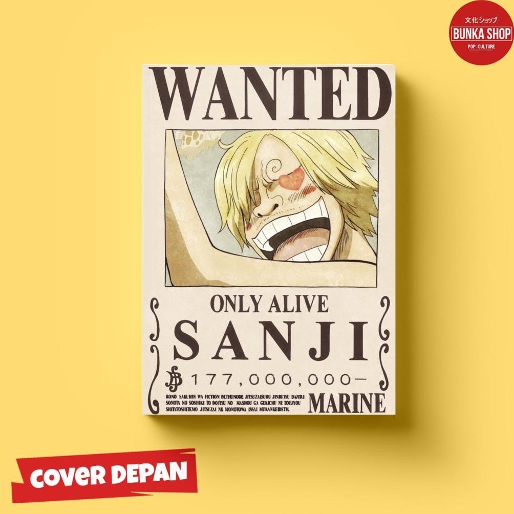 

By05 Notebook Hardcover Anime Wanted One Piece Character Bounty Ukuran A5 Agenda Couple GIft Anniversary Valentine Kado Sale