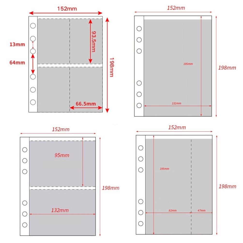 

fx-4 A5 Zipper Binder Glitter Transparent Binder Zipper Binder K-pop Photo Card Binder Album Murah