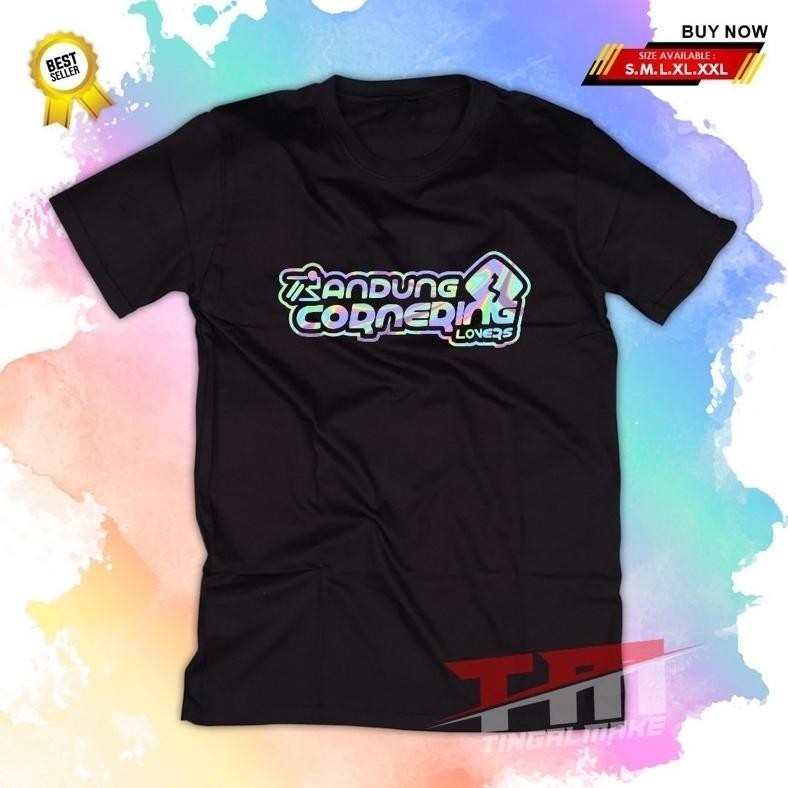 Viral Kaos  Bandung Cornering Hologram Emak Gila 002 Racing Tshirt L Kaos Distro L  Cornering Bandun
