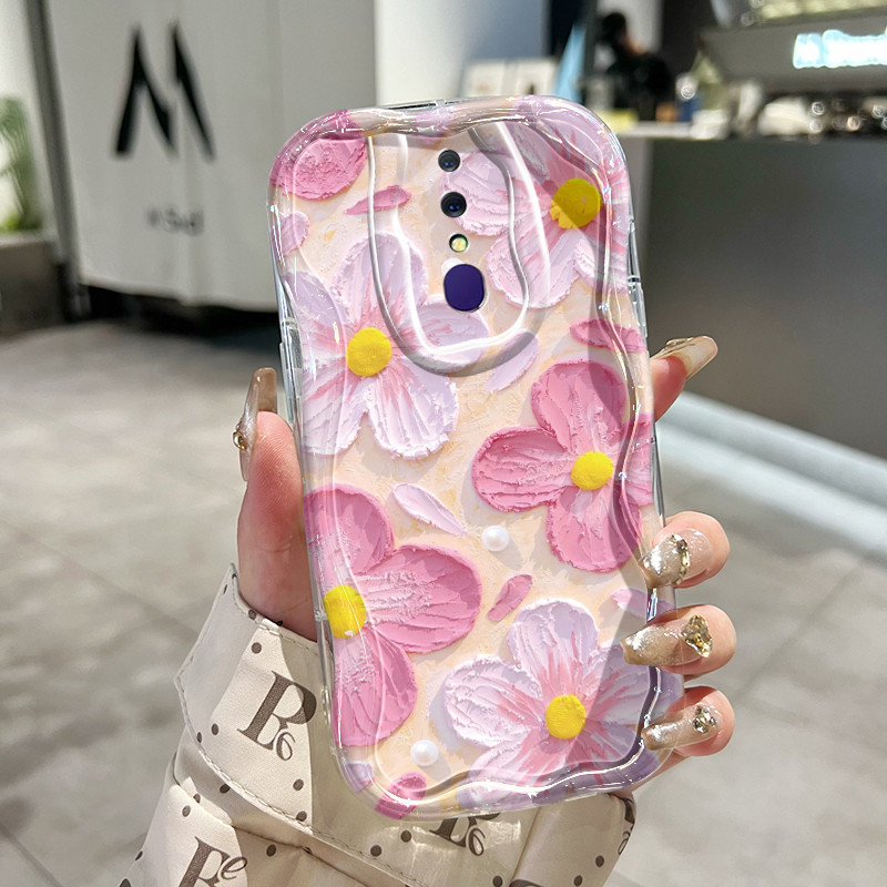 Casing Hp Untuk OPPO F11 A9 2019 A9x Case Casing lembut HP Kesing layar penuh warna ungu Softcase te