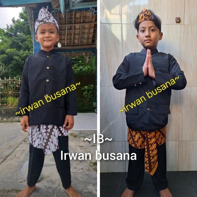 Baju adat sunda basofi sunda stelan pangsi stelan beskap adat sunda laki laki