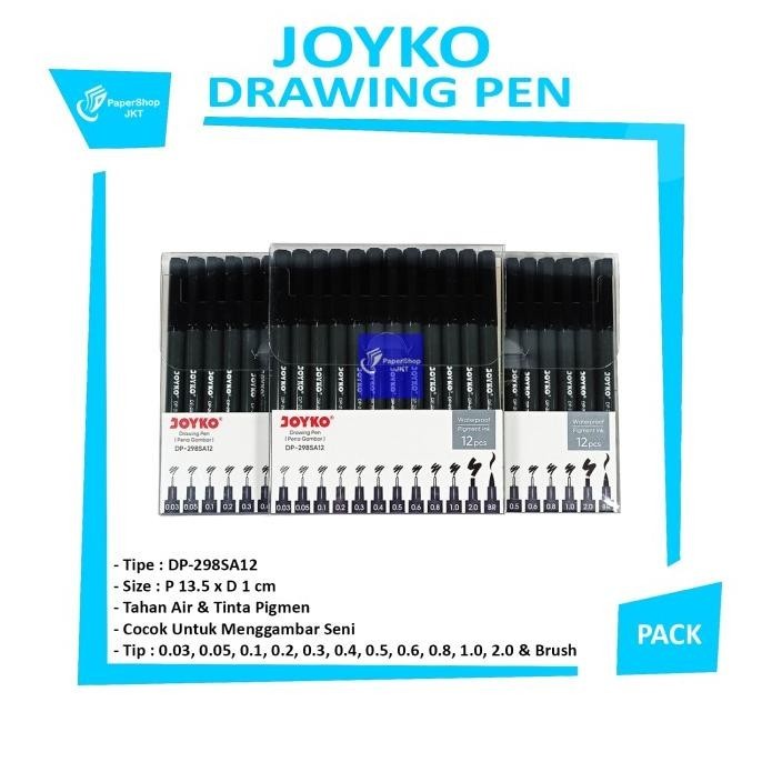 

JOYKO DRAWING PEN DP - 298SA 12 - [ Set ]