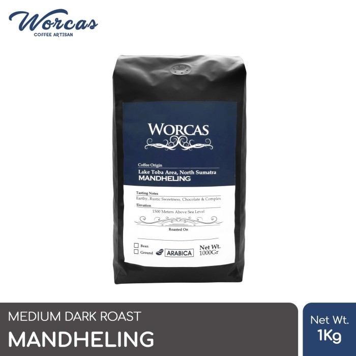 

Kopi Arabica Mandheling 1 Kg (Biji/Bubuk) Worcas Coffee